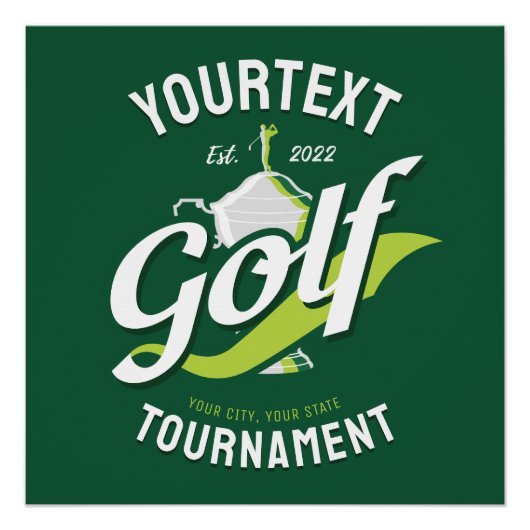 Pro Golfer NAME Golf Trophy Turnier Golfspielen Poster (Vorderseite)