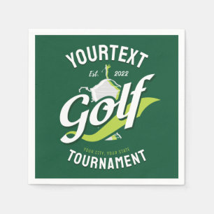Pro Golfer NAME Golf Trophy Turnier Golfspielen Serviette