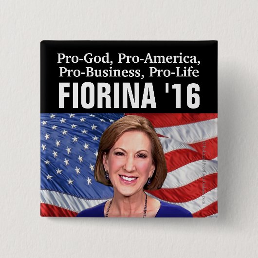 Pro-Gott, Amerika, Geschäft, Leben Carly Fiorina Button (Vorderseite)