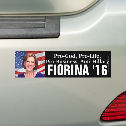 Pro-Gott, Anti-Hillary Carly Fiorina 2016 Autoaufkleber (Auf Auto)