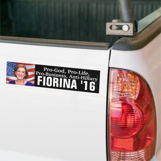 Pro-Gott, Anti-Hillary Carly Fiorina 2016 Autoaufkleber (Auf Lkw)