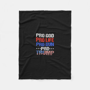 Pro Gott Pro Leben Pro Waffe Pro Trump - Patriotis Fleecedecke