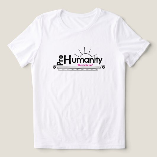 Pro Humanity LIEBE T-Shirt Tri-Blend Shirt (Design Vorderseite)
