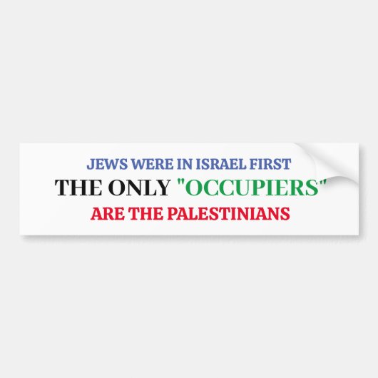 Pro-Israel I stehe mit Israel-Autoaufkleber Autoaufkleber (Vorne)