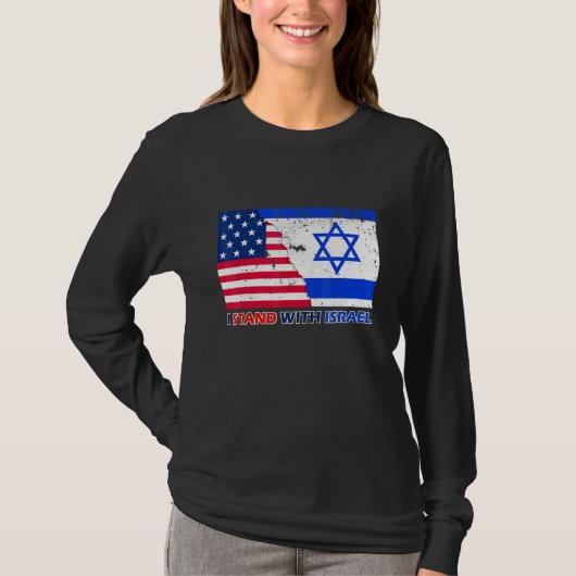 Pro Israel Unterstützer ich mit Israel Patriotic T-Shirt (Vorderseite)