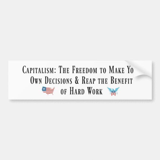 Pro-Kapitalismus Autoaufkleber (Vorne)
