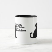 Pro-Katzen für Wahlfreiheit pro-Feminismus Tasse (Zentrum)