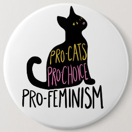 Pro-Katzen Pro-Wahl Pro-Feminismus Button