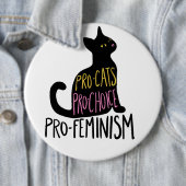 Pro-Katzen Pro-Wahl Pro-Feminismus Button (Beispiel)