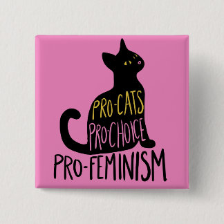 Pro-Katzen Pro-Wahl Pro-Feminismus Button