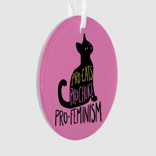 Pro-Katzen Pro-Wahl Pro-Feminismus Ornament (Vorderseite)