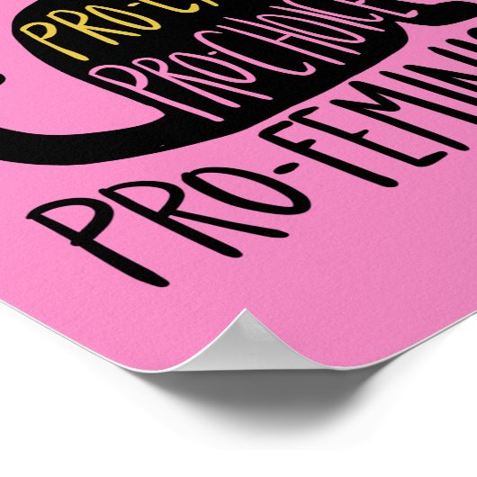 Pro-Katzen Pro-Wahl Pro-Feminismus Poster (Ecke)