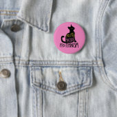 Pro-Katzen pro-wahl pro-feminismus schwarze Katze Button (Beispiel)