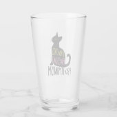 Pro-Katzen pro Wahl Pro-Feminismus schwarze Katze Glas (Rückseite)