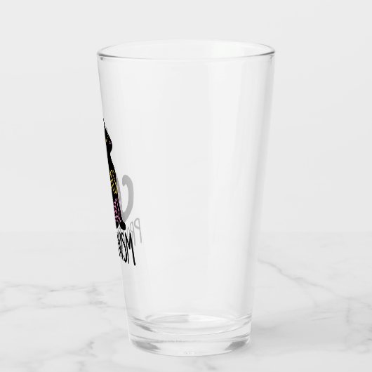 Pro-Katzen pro Wahl Pro-Feminismus schwarze Katze Glas (Links)