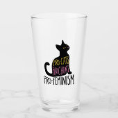 Pro-Katzen pro Wahl Pro-Feminismus schwarze Katze Glas (Vorderseite)