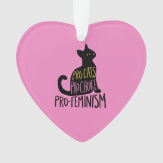 Pro-Katzen pro Wahl Pro-Feminismus schwarze Katze Ornament