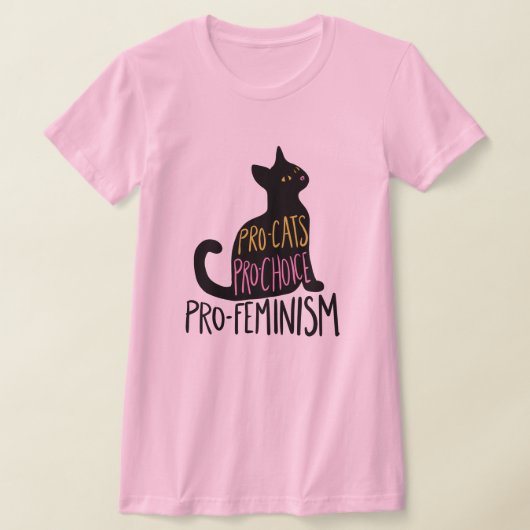 Pro-Katzen Pro-Wahl Pro-Feminismus T-Shirt (Ablage )