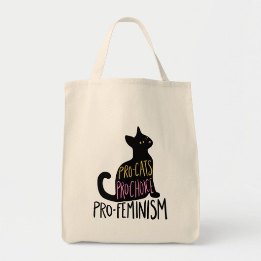 Pro-Katzen Pro-Wahl Pro-Feminismus Tragetasche (Vorne)