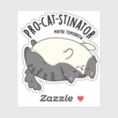 Pro-Katzenstinator Funny Fat Cat Pun Aufkleber (Blatt)
