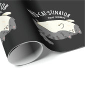 Pro-Katzenstinator Funny Fat Cat Pun Dark BG Geschenkpapier (Rolleneckpunkt)