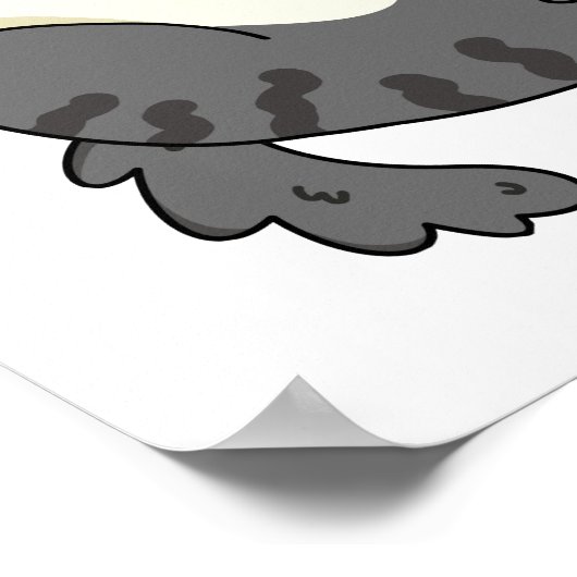 Pro-Katzenstinator Funny Fat Cat Pun Poster (Ecke)