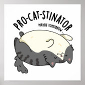 Pro-Katzenstinator Funny Fat Cat Pun Poster (Vorne)