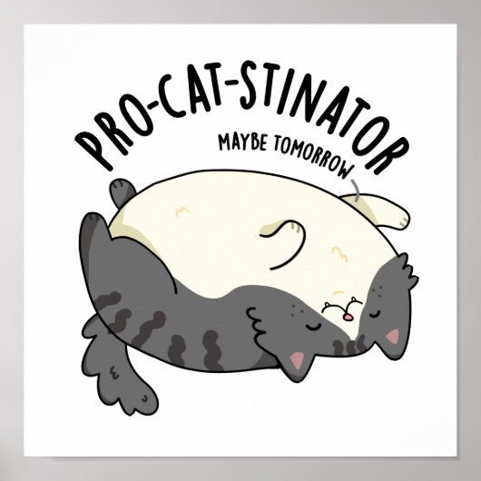 Pro-Katzenstinator Funny Fat Cat Pun Poster (Vorne)