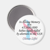 Pro Leben, Abortisierungsstatistik Magnet (Vorderseite/Rückseite)