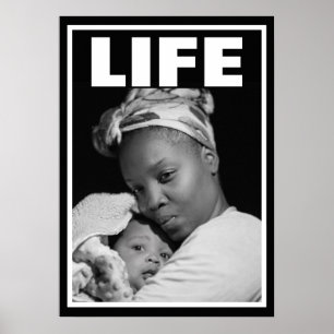 PRO-LEBEN AFRIKANISCHE MUTTER UND BABY POSTER