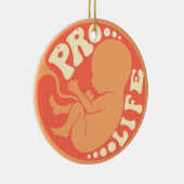 Pro Leben - Anti Abortion Keramik Ornament (Rechts)