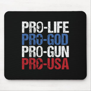 Pro Leben Gott Waffe USA konservativ Republikaner Mousepad