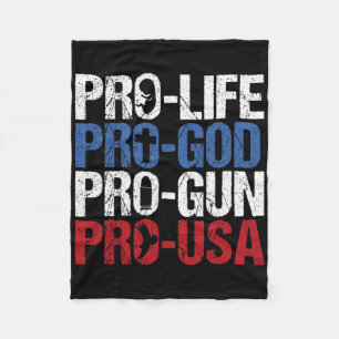 Pro Leben Gott Waffe USA Konservativ Republikanisc Fleecedecke