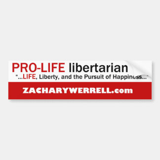 Pro-Leben Liberalist-Autoaufkleber Autoaufkleber