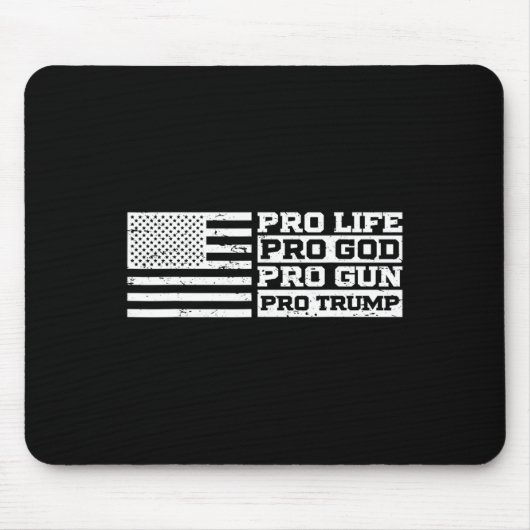 Pro Leben Pro Gott Pro Waffe Pro Trump Mousepad (Vorne)