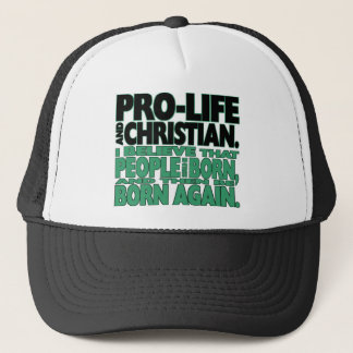 "Pro-Leben und christlicher" Hut Truckerkappe