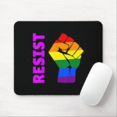 Pro-LGBT Regenbogen erhobene Faust #widerstehen An Mousepad (Mit Mouse)