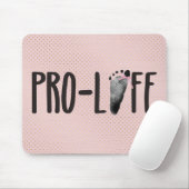 Pro-Life Baby Footprint auf Punkten Mousepad (Mit Mouse)
