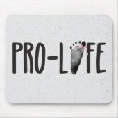 Pro-Life Baby Footprint auf Terrazzo Mousepad (Vorne)
