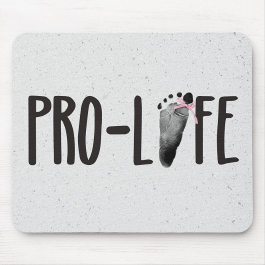 Pro-Life Baby Footprint auf Terrazzo Mousepad (Vorne)