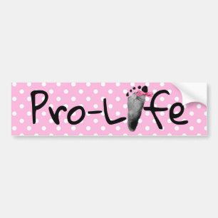 Pro-Life Baby Footprint mit Bow Autoaufkleber
