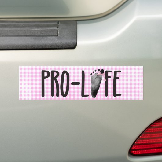 Pro-Life Baby Footprints mit Bow Autoaufkleber (Auf Auto)