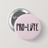 Pro-Life Baby Footprints mit Bow Button (Vorne & Hinten)