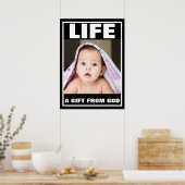 PRO-LIFE-BABY-MÄDCHEN MIT BLANKET POSTER (Küche)
