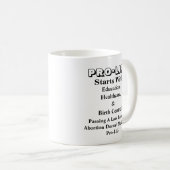 PRO-LIFE beginnt mit Bildung, Gesundheitswesen &.. Kaffeetasse (VorderseiteRechts)