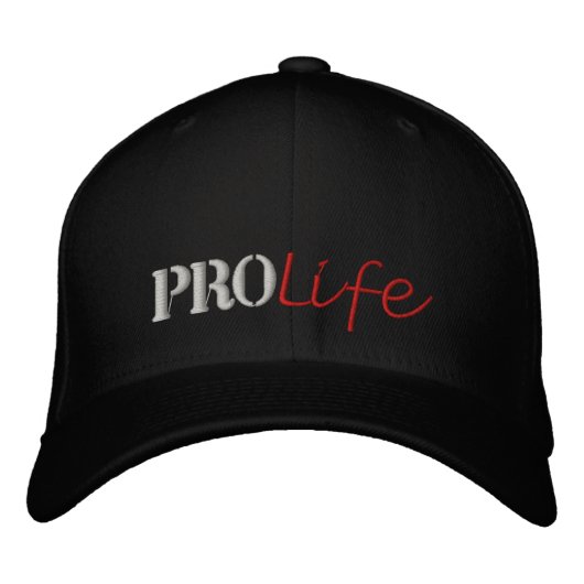 Pro Life Bestickte Kappe (Vorderseite)