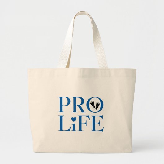 Pro Life Blue Jumbo Stoffbeutel (Vorne)