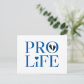 Pro Life Blue Postkarte (Stehend Vorderseite)