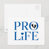 Pro Life Blue Postkarte (Vorne/Hinten)