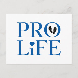 Pro Life Blue Postkarte